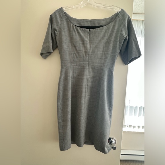 Tiger of Sweden size 36 (size small) gray plaid boatneck dress - Picture 5 of 6